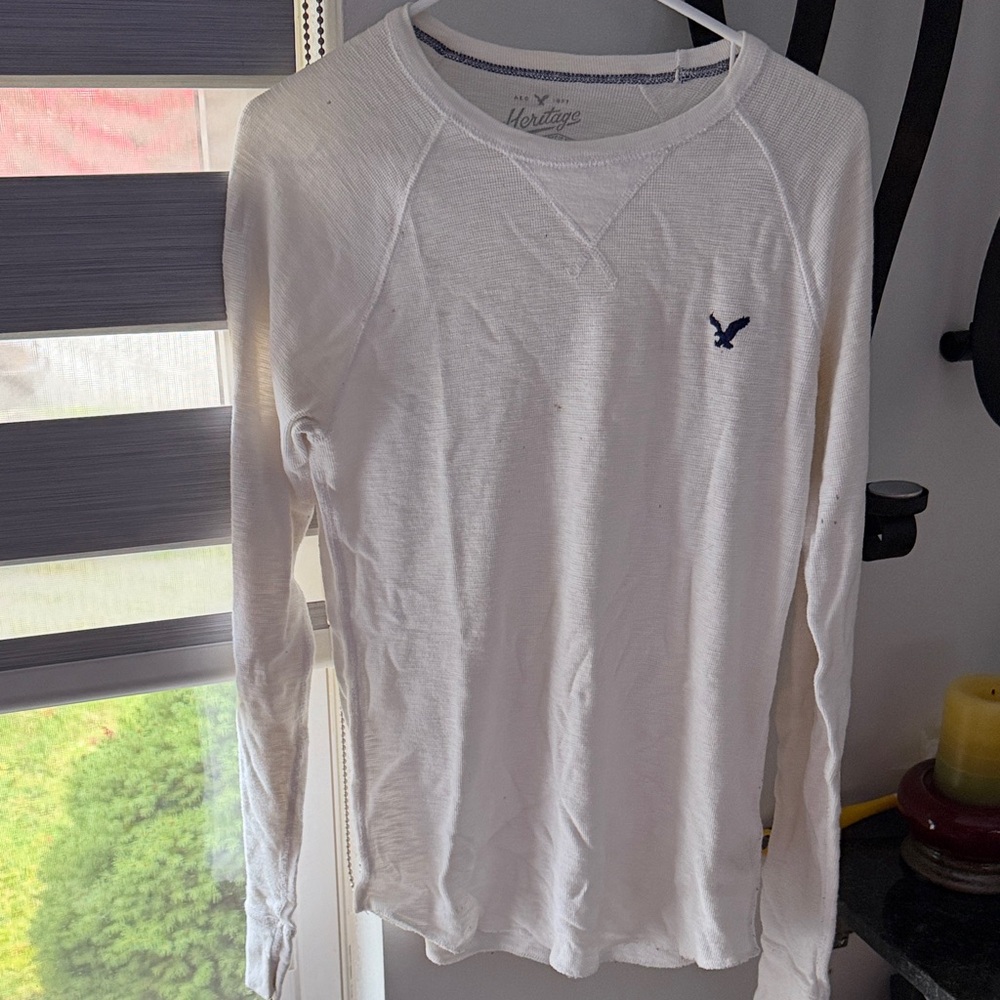 American Eagle Outfitters White Long Sleeve Tee